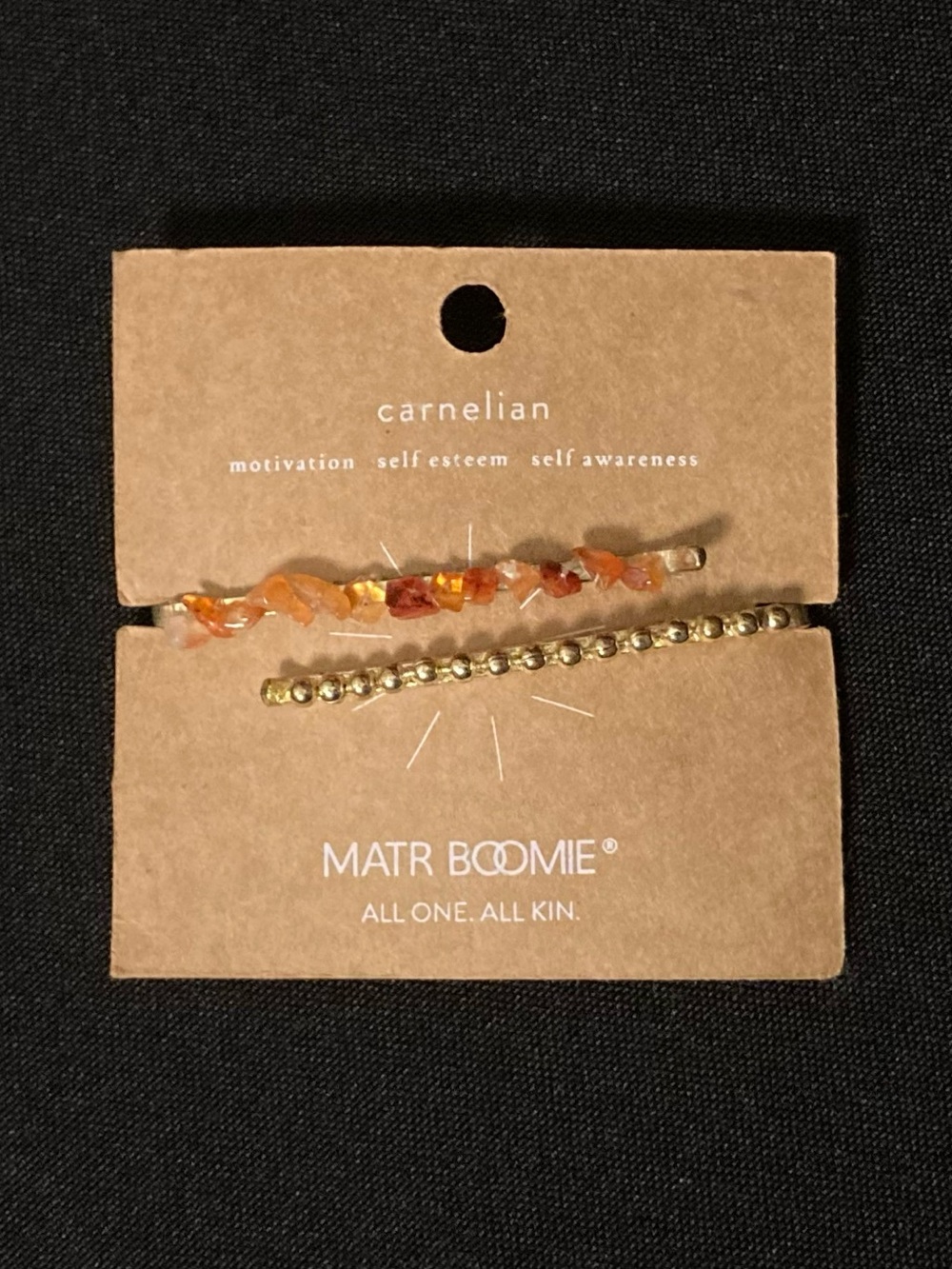 ⭐️ Matr Boomie Carnelian Crystals Indali Bobbie Pins Set Of 2